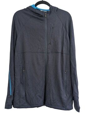 Smartwool Blue Wool Zip Hoodie